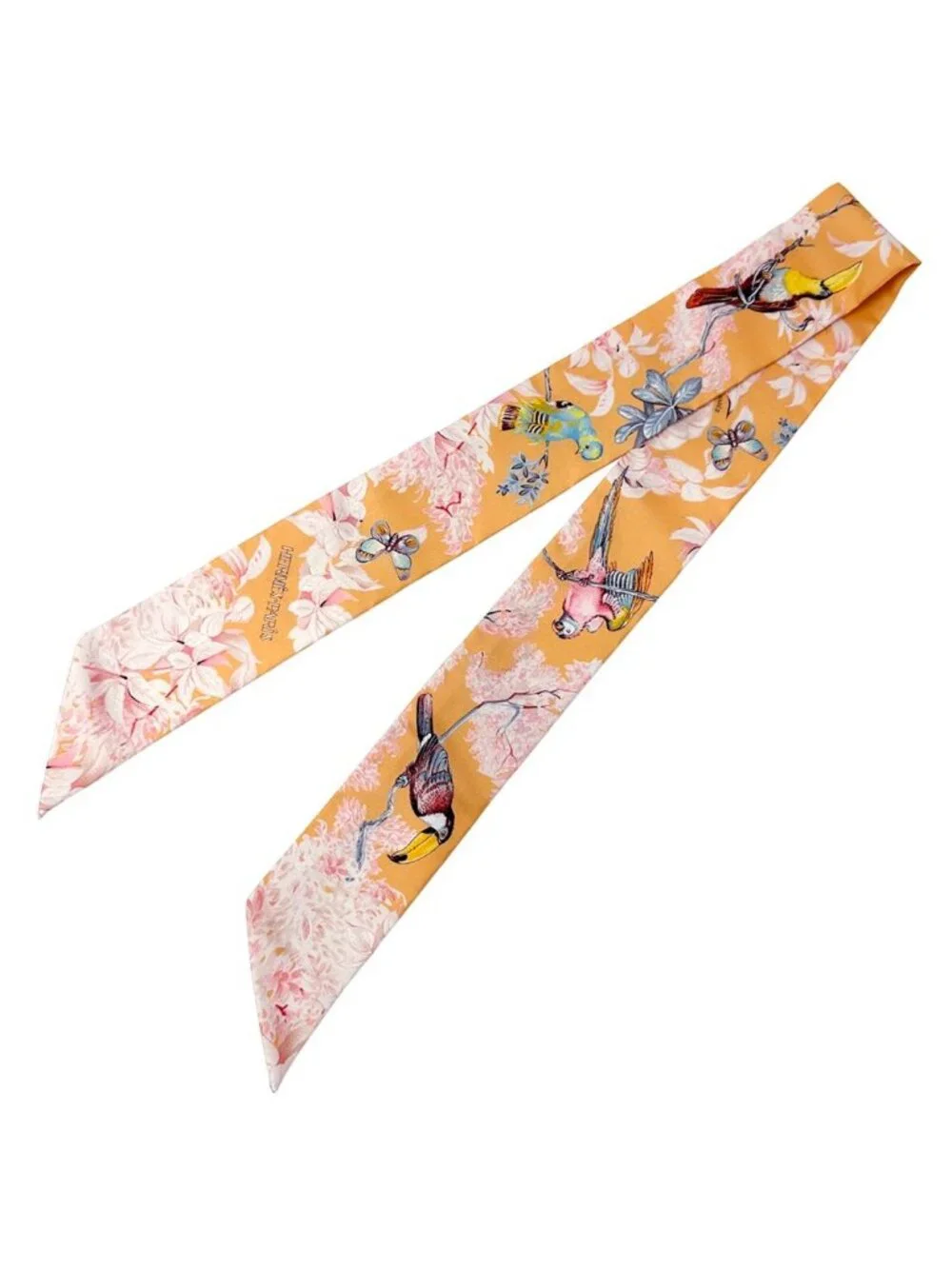 Hermes Scarf Equateur Silk Apricot Cream Multicolor Orange